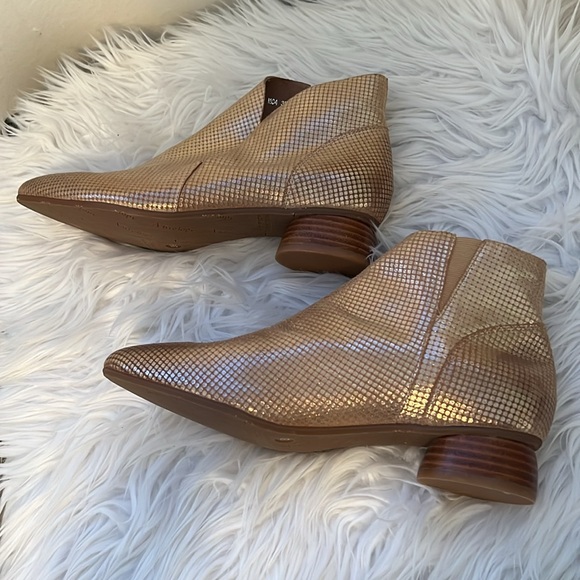 Antelope Women’s Gold Snakeskin Leather Ankle Boots Size EU 39/US 8.5 - Picture 6 of 14